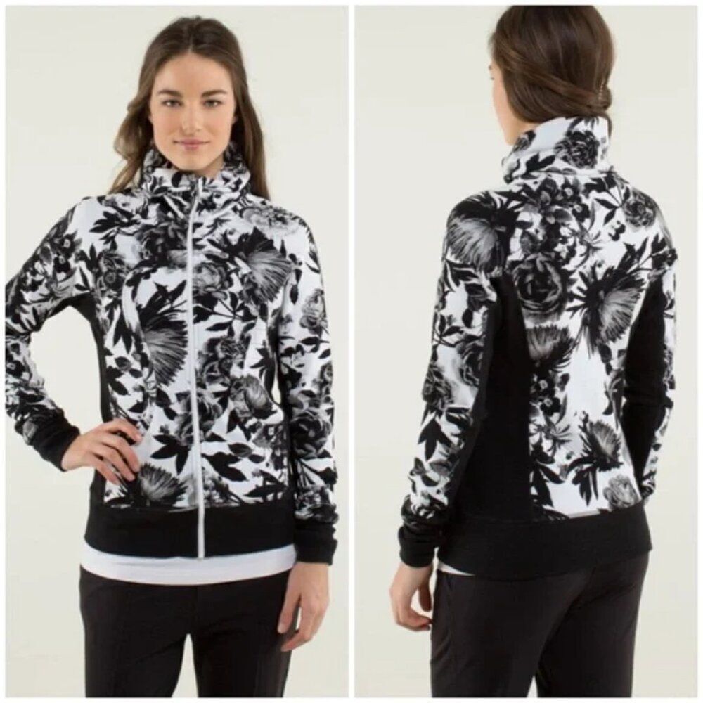 lululemon Calm & Cozy Jacket in Brisk Bloom Size 4